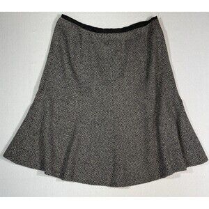 Rafaella Wool Blend Tweed Skirt Womens 14 A Line Houndstooth Preppy Career